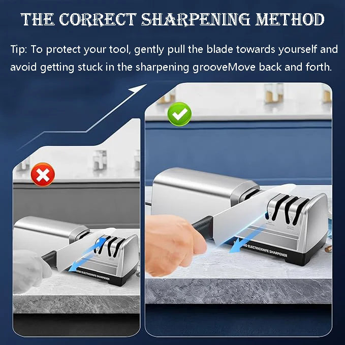 TAIDEA 3-Stage Electric Knife Sharpener For Kitchen Blades, Diamond Abrasive