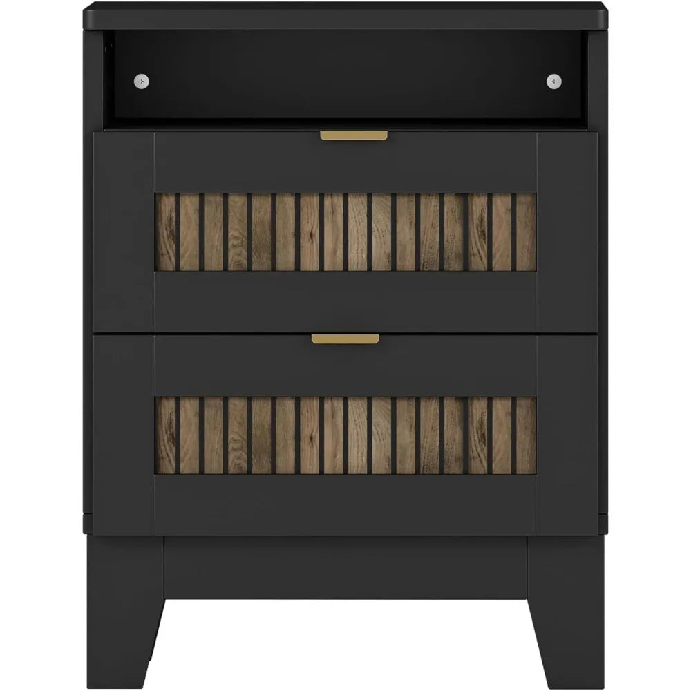 MKDK 4 Piece Bedroom Set With Platform Bed And Nightstands