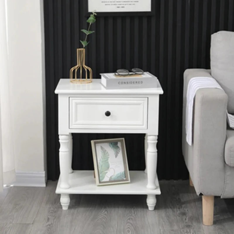 Accent Save Space Night Table American Style Storage Trendy Luxury Nightstand Drawers Organizer Mesa De Noche Trendy Furniture