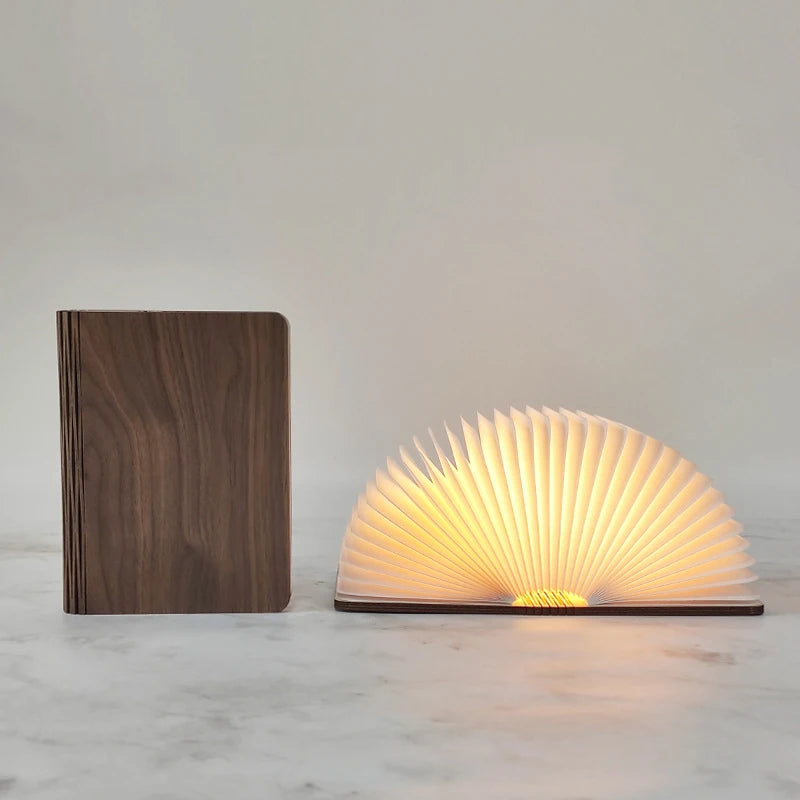Folding LED Book Lamp, USB Rechargeable Magnetic Portable Eye-Caring Night Light, Cordless Reading Lamp for Travel Home Use