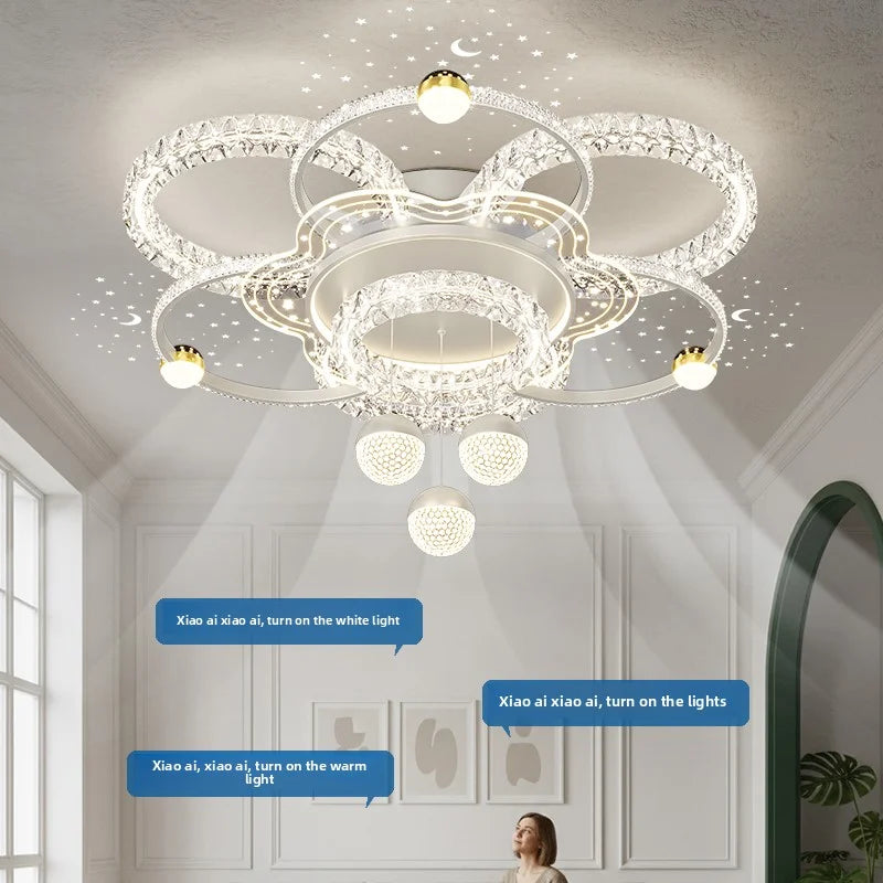 Brushed Stainless Ceiling Lamp For Living Room Foyer And Study