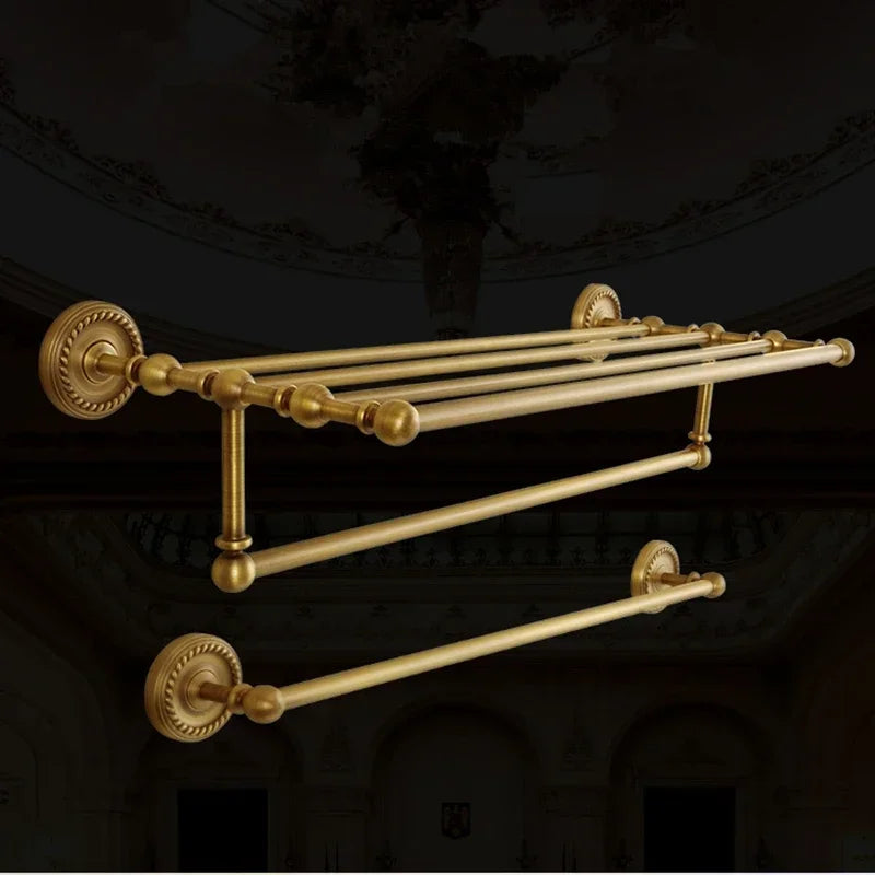 Brass Bath Accessories Set Towel Bar Towel Ring Paper Holder
