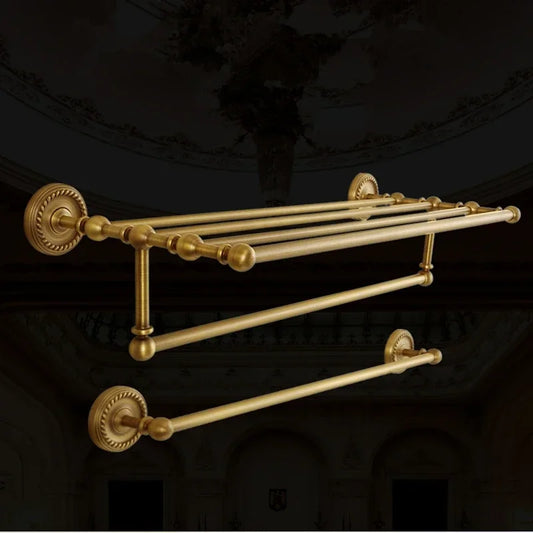 Brass Bath Accessories Set Towel Bar Towel Ring Paper Holder