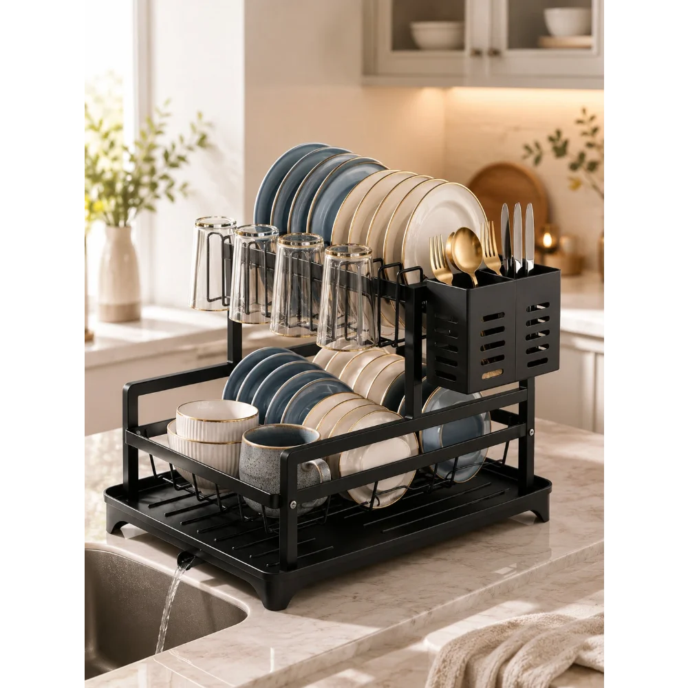 Stainless Steel Dish Drying Rack For Kitchen Countertop