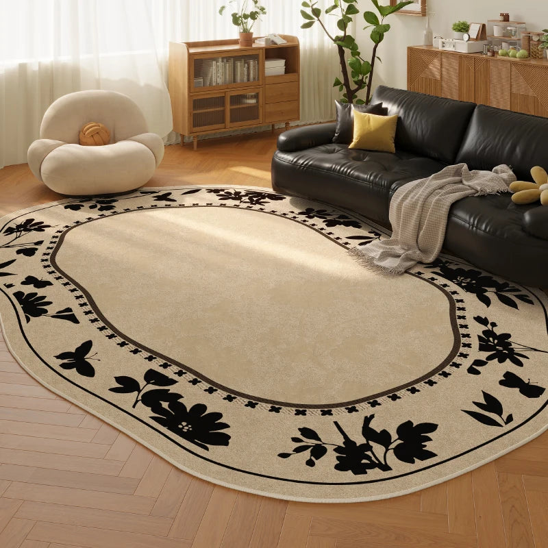 Retro Style Plush Rug For Living Room And Bedroom Decor
