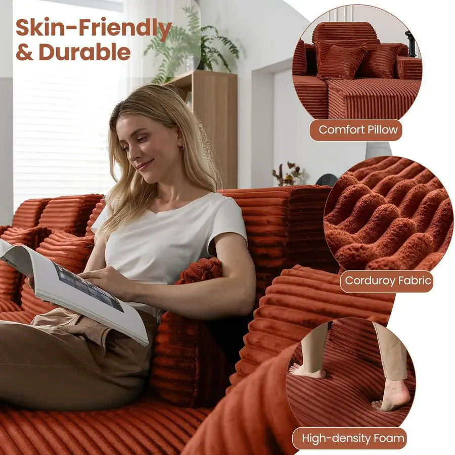 MBVM L Shaped Sectional Sofa With Reversible Chaise