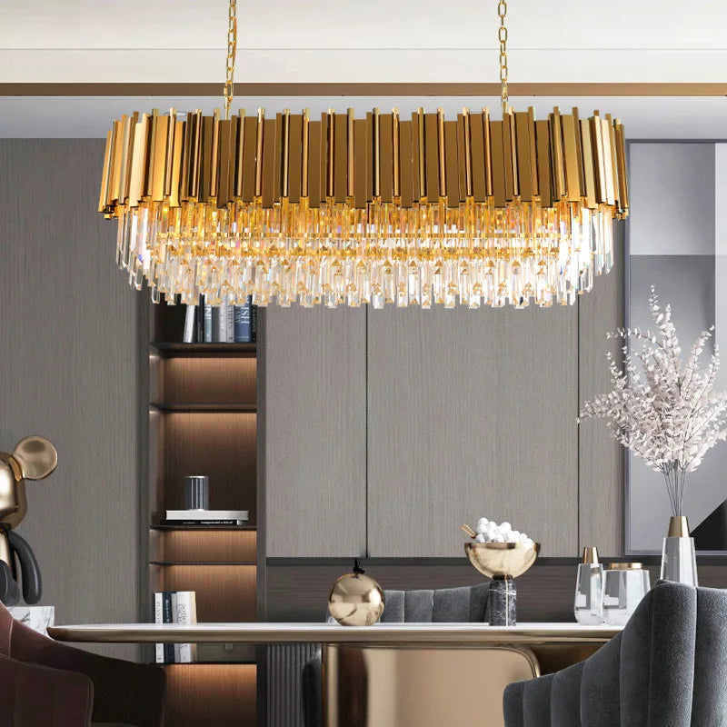 Jiankexing Modern Crystal LED Chandelier For Living Room Dining Bedroom