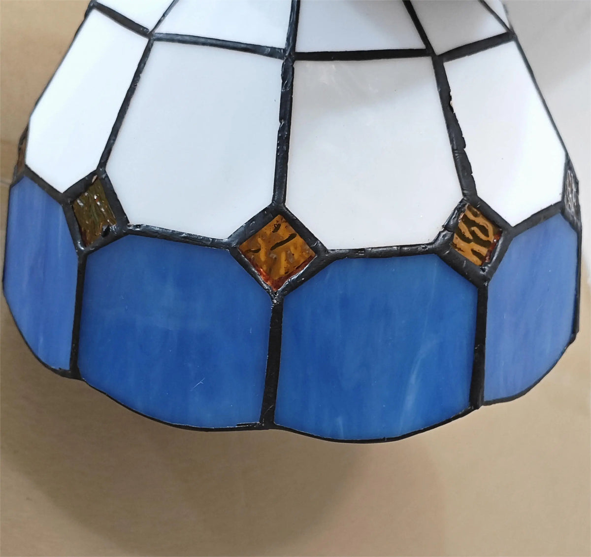 European Retro Colorful Glass Chandelier Bar Restaurant Creative Rural Bedroom Porch Balcony Mediterranean Light Fixture