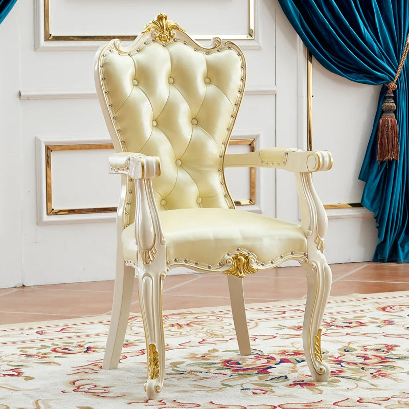 DUTRIEUX European Solid Wood Dining Chair Princess Lazy Throne