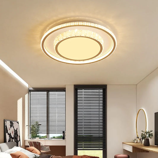 Modern Led Crystal Ceiling Lights New Style Living Room Bedroom Dining Room Ceiling Lamp Simple Home Indoor Decor Lighting Lamps