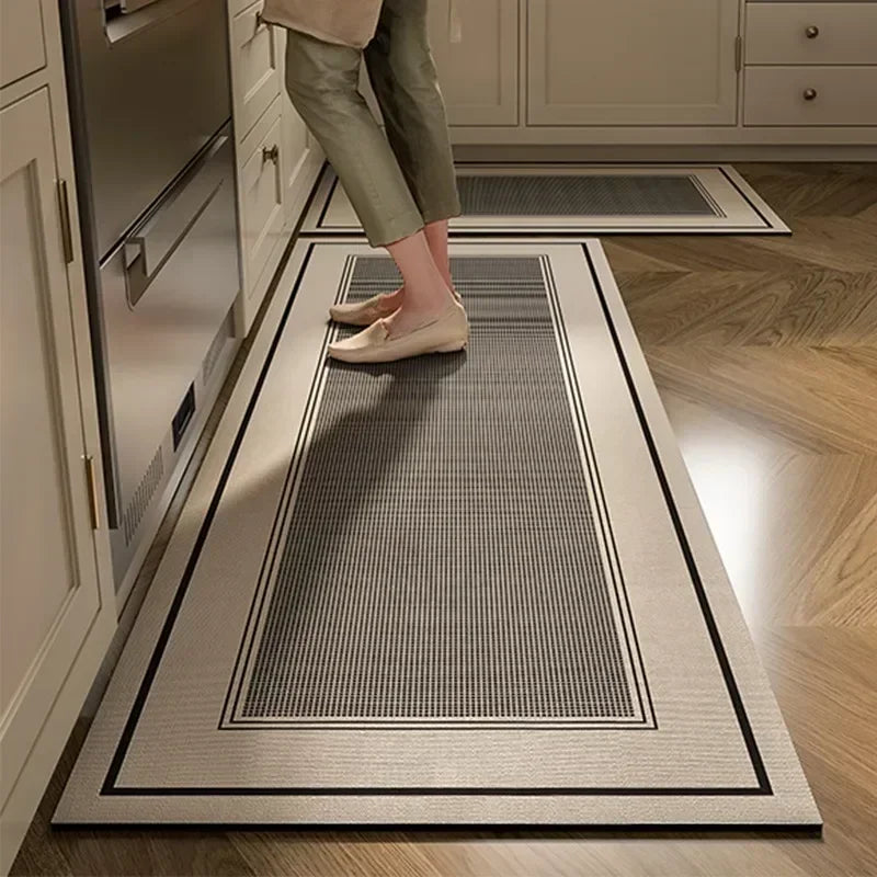 Facaishu Kitchen Floor Mat Absorbent Non Slip PVC Backed Rug