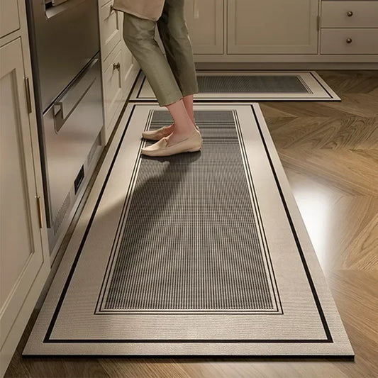 Facaishu Kitchen Floor Mat Absorbent Non Slip PVC Backed Rug
