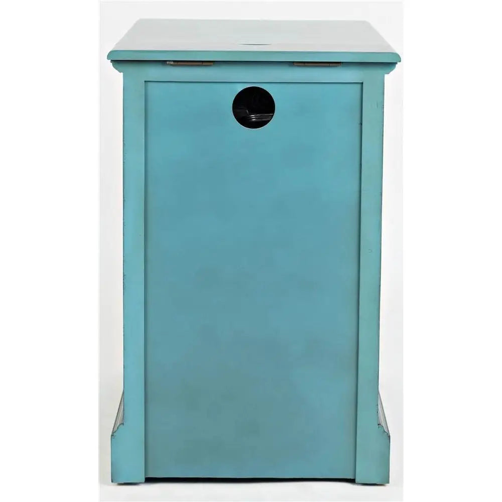 Farmhouse Craftsman End Table With USB Charging Station