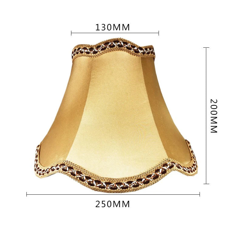 Vintage Floral Lampshade With Bead Trim For Nordic Home Decor