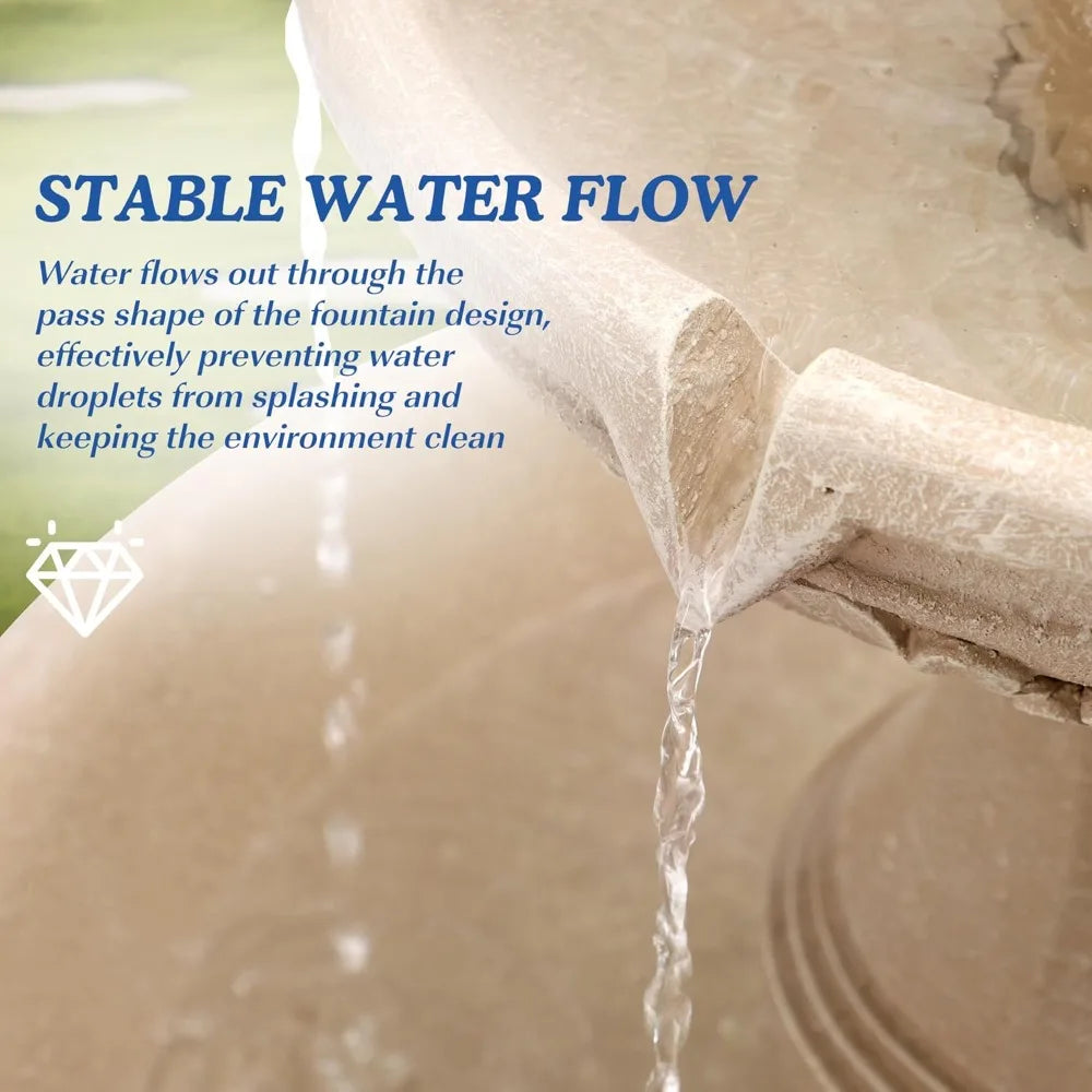 Italian Outdoor Water Fountain For Garden Decor Cascading Resin Floor