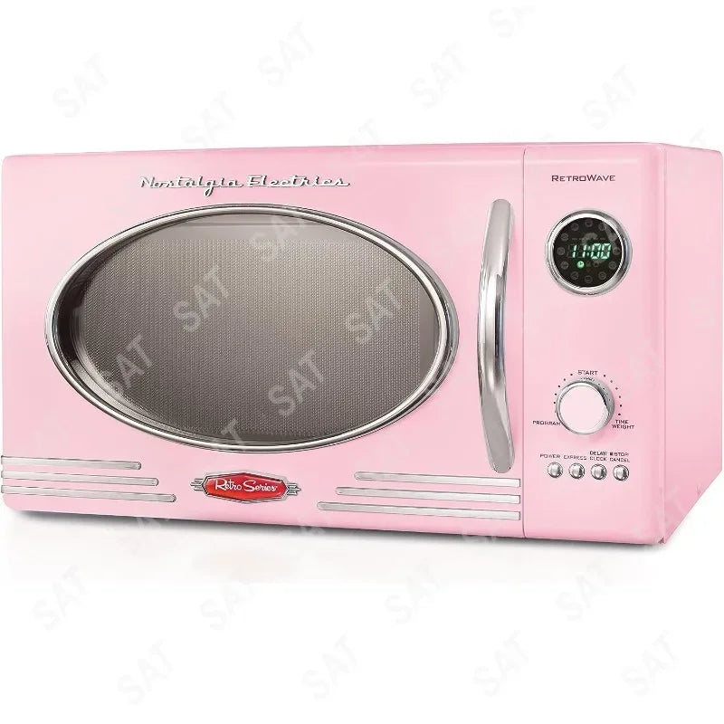Retro Countertop Microwave Oven 800W With 12 Settings