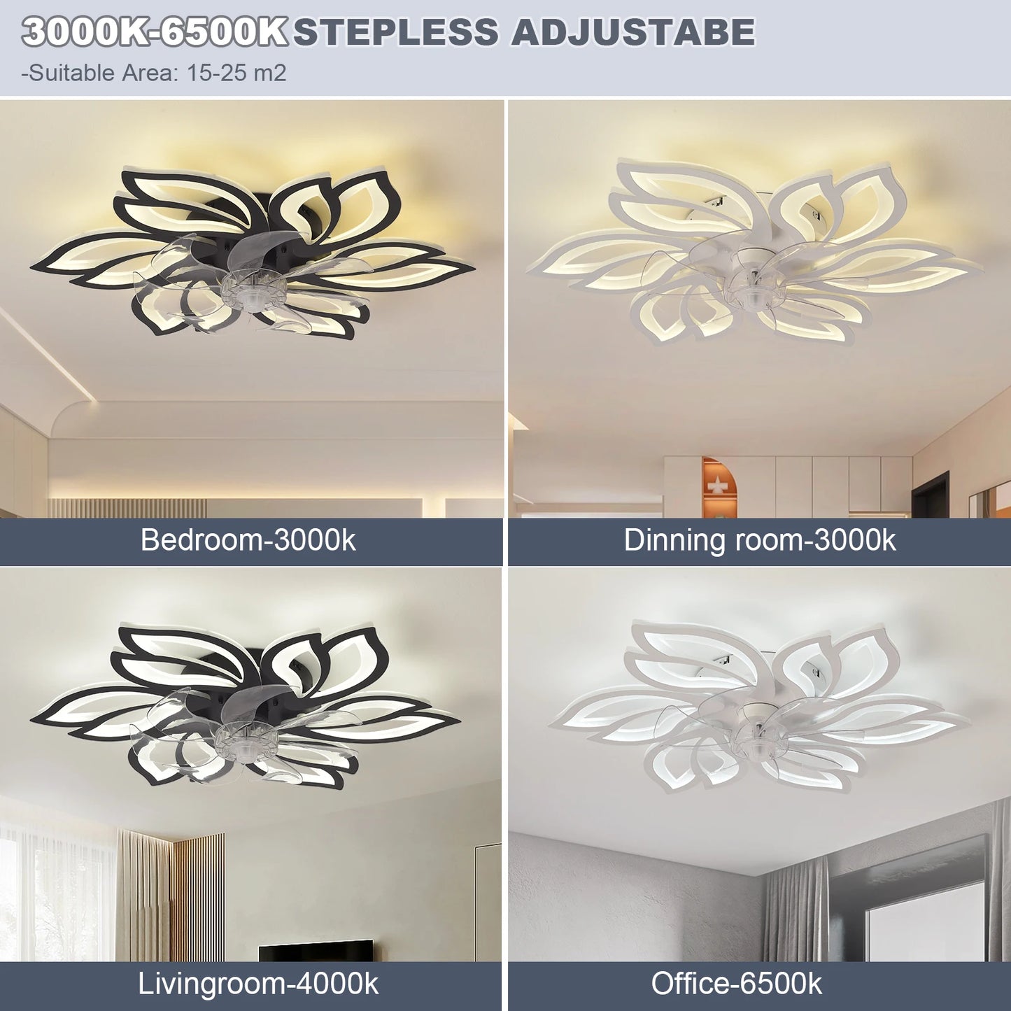 Choice Nordic Ceiling Fan With Remote LED Lighting Fixture