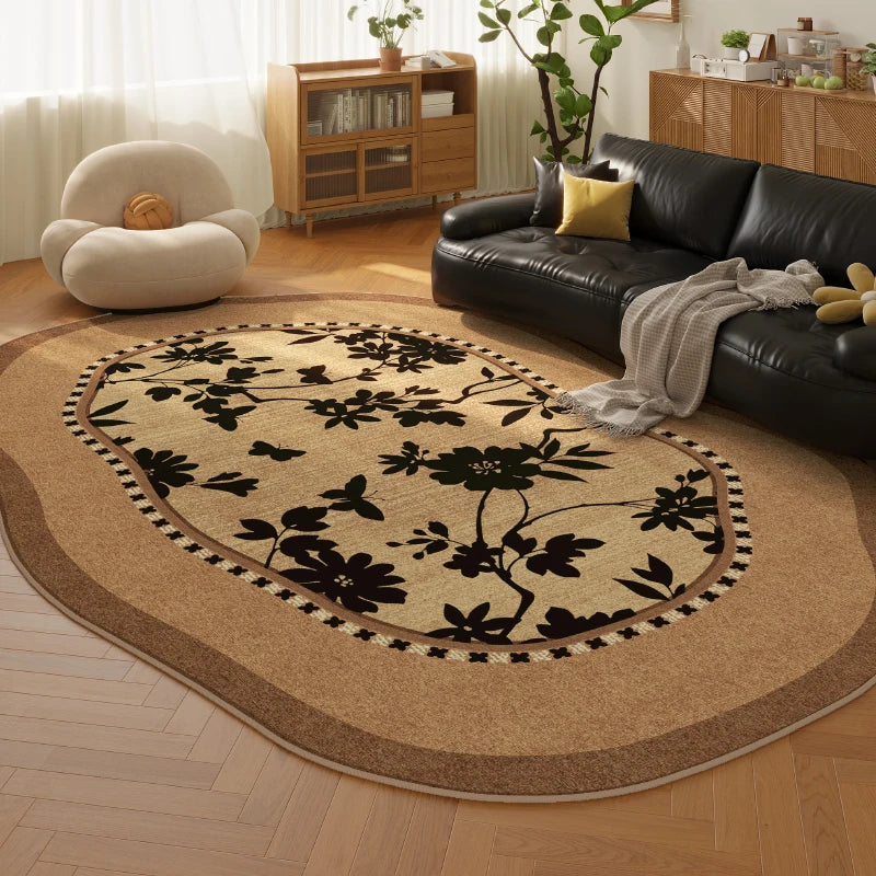 Retro Style Plush Rug For Living Room And Bedroom Decor