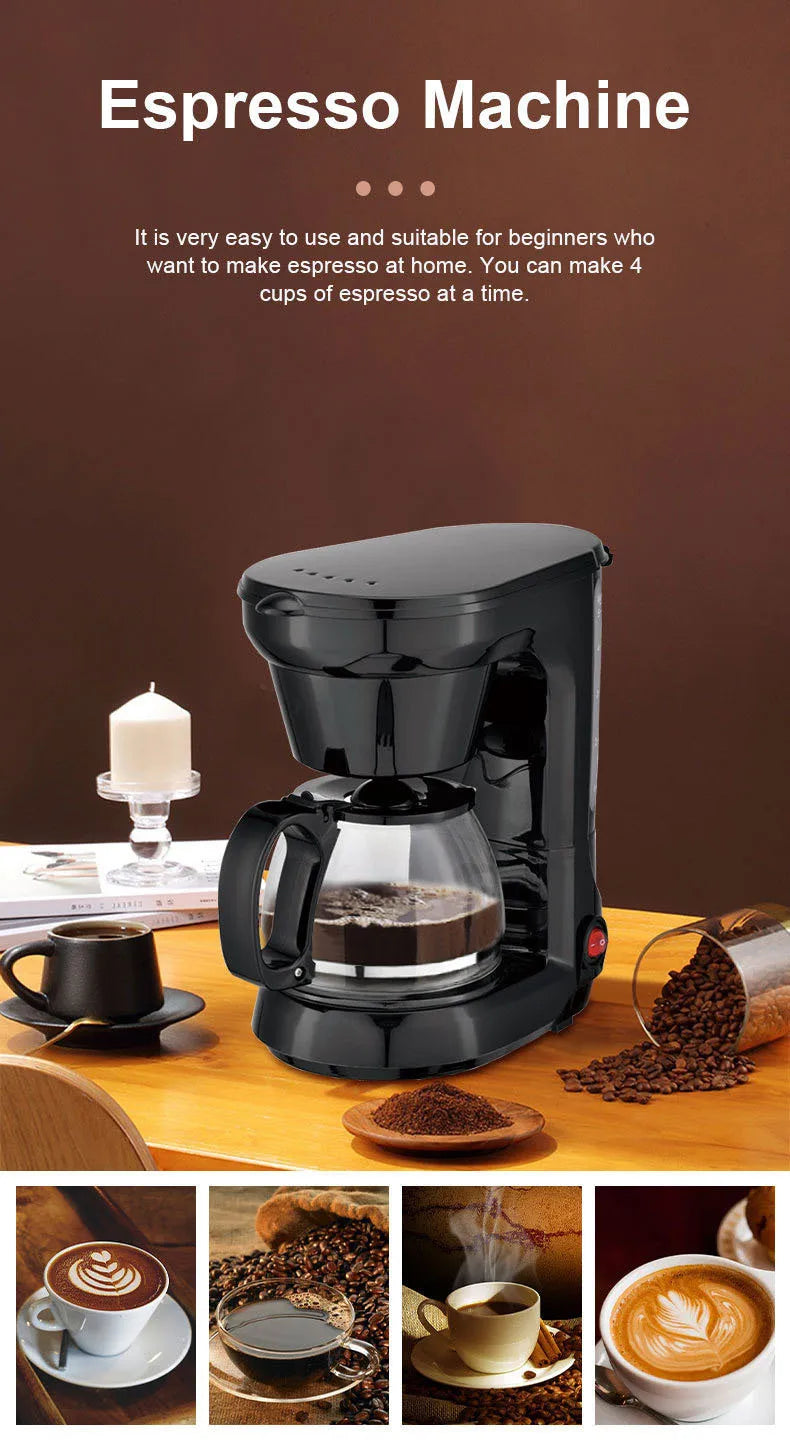 Electric Coffee Maker 750ML Large Capacity Thermal Insulation Coffee Machine Automatic Drip Type Machine Household Coffees Pot