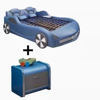 Children Luxury Boys Bed Pretty Unique Cute Nightstand Wood Storage Bed Car Design Camas Moderrna Inteligentes Bedroom Furniture