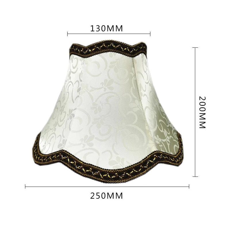Vintage Floral Lampshade With Bead Trim For Nordic Home Decor