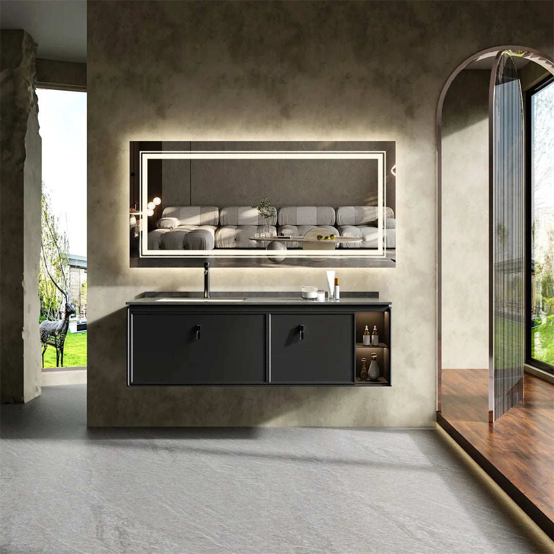 LUVODI Illuminated Bathroom Mirror With Touch Sensor And Anti Fog Lights