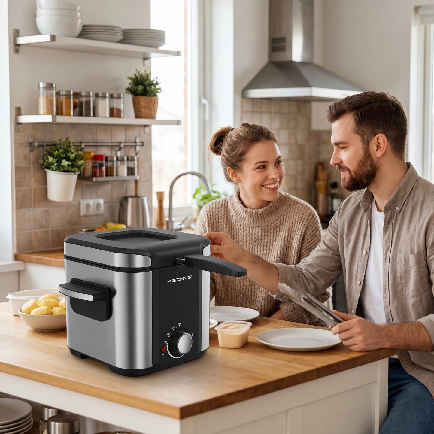 CACHOO Digital Control Deep Fryer With Observation Window