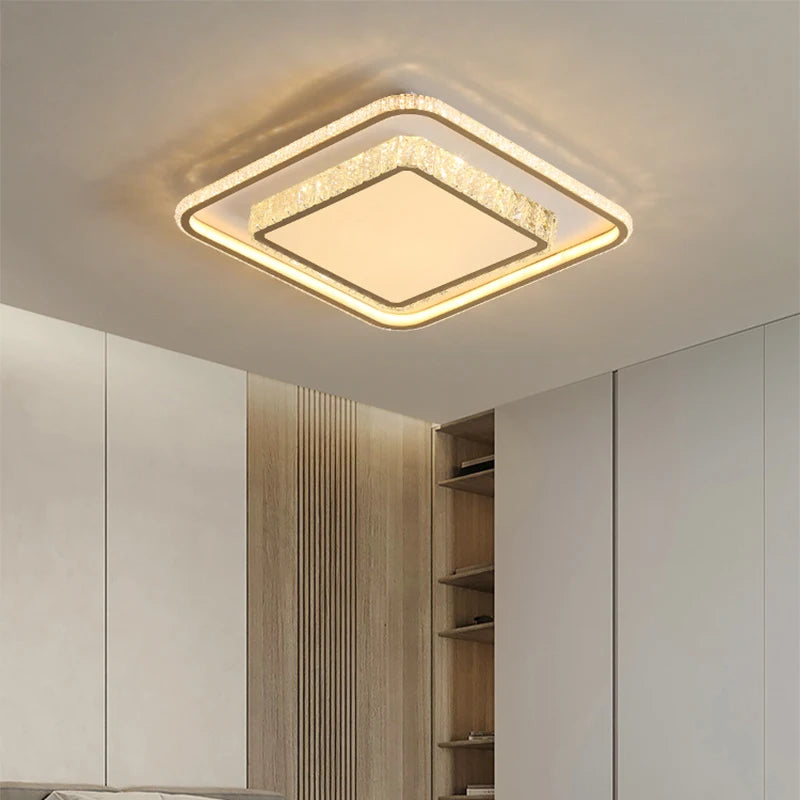 Modern Led Crystal Ceiling Lights New Style Living Room Bedroom Dining Room Ceiling Lamp Simple Home Indoor Decor Lighting Lamps