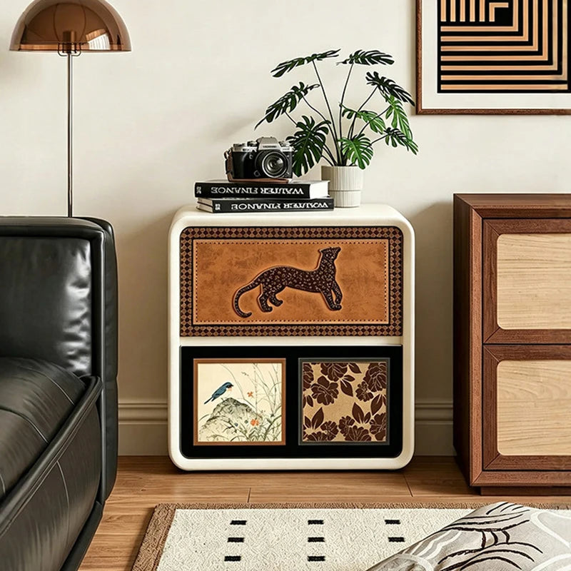YQXH Modern Bedside Nightstand With Drawer For Bedroom Storage