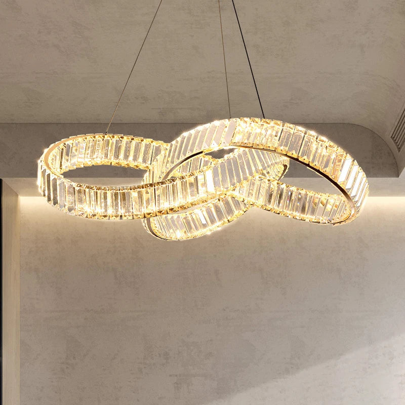 KUALOOL Luxury LED Crystal Chandeliers For Living And Dining Ceiling Lights