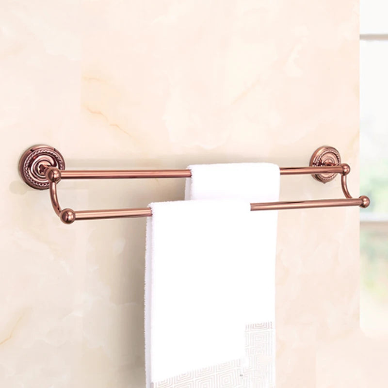 HOTAAN Solid Brass Bathroom Accessories Set Robe Hook Towel Bar