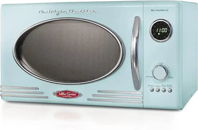 Retro Countertop Microwave Oven 800W With 12 Settings