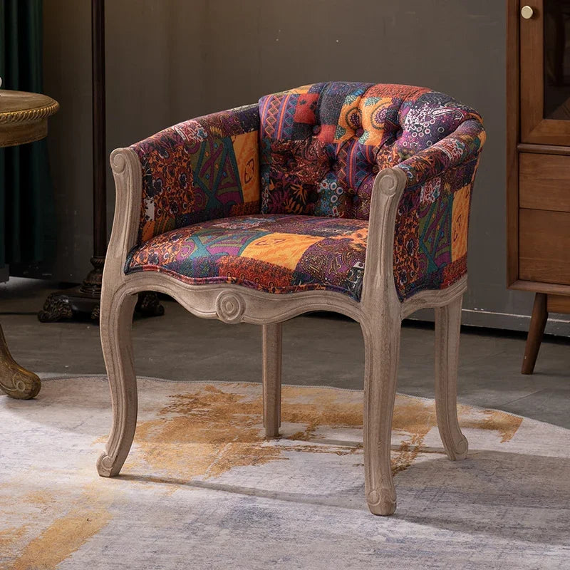American Style Wooden Study Room Cafe Lounge Chair