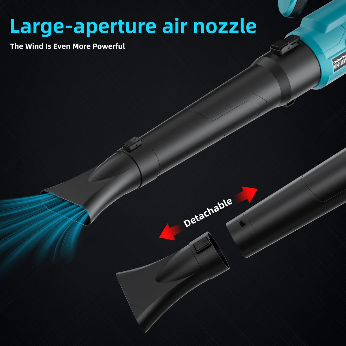 Cordless Leaf Blower For Makita 18V Battery 3-Speed Cannon Blower Super Powerful For Leaf Snow Dust Cleaning Blowing Power Tool