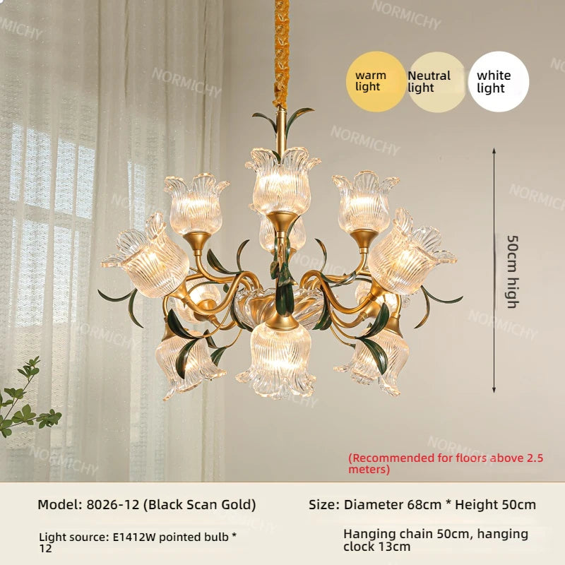 French Retro Living Room Pendant Light Glass Crystal Light Luxury Designer Cream Style High-Rise Mid-Range Restaurant Light