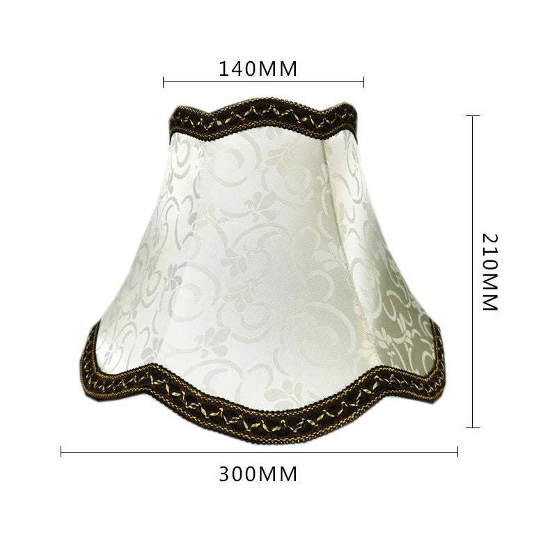 Vintage Floral Lampshade With Bead Trim For Nordic Home Decor
