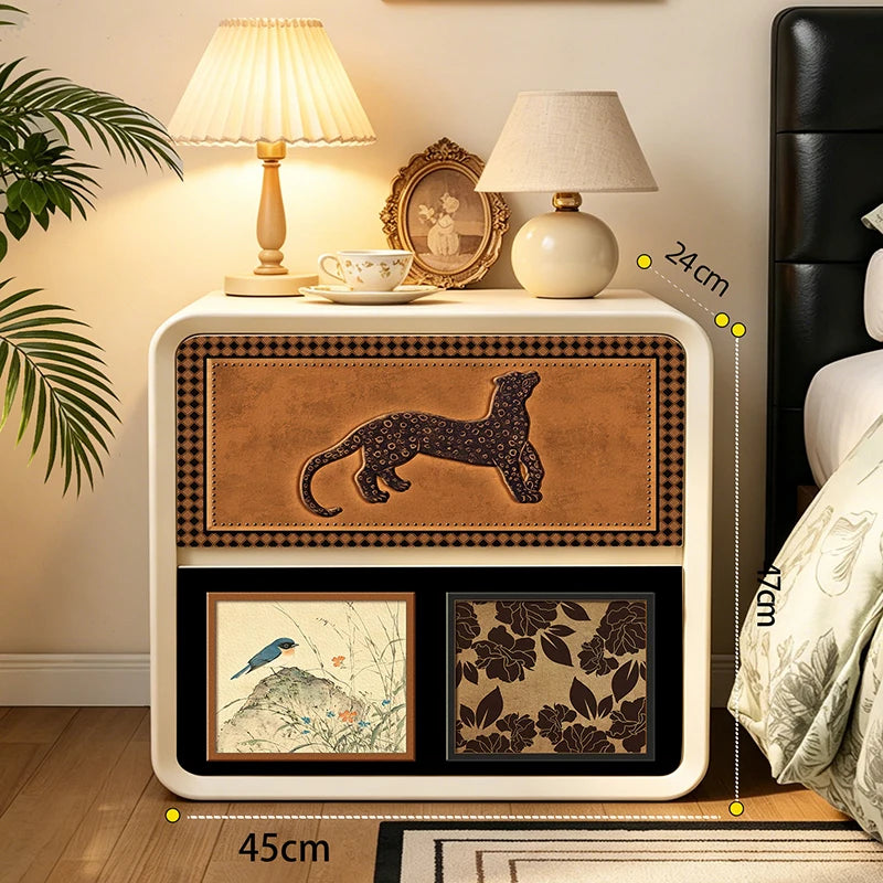 YQXH Modern Bedside Nightstand With Drawer For Bedroom Storage