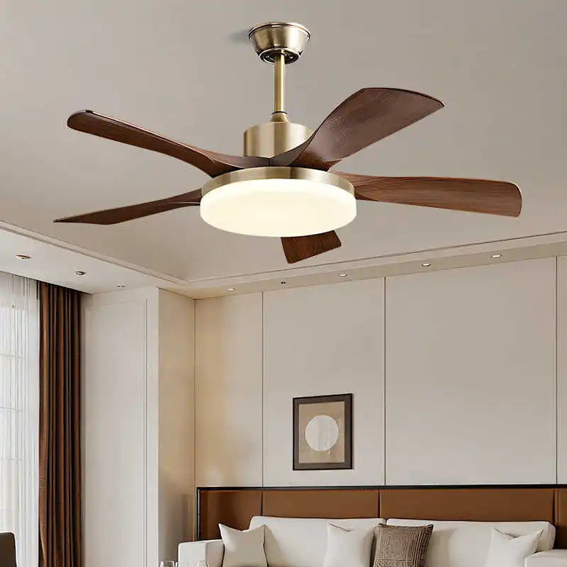 Nordic Retro Bedroom Living Room Dining Room Bedroom Electric Fan Ceiling Fan Lighting Fixtures Electric Fan Strong Wind Force