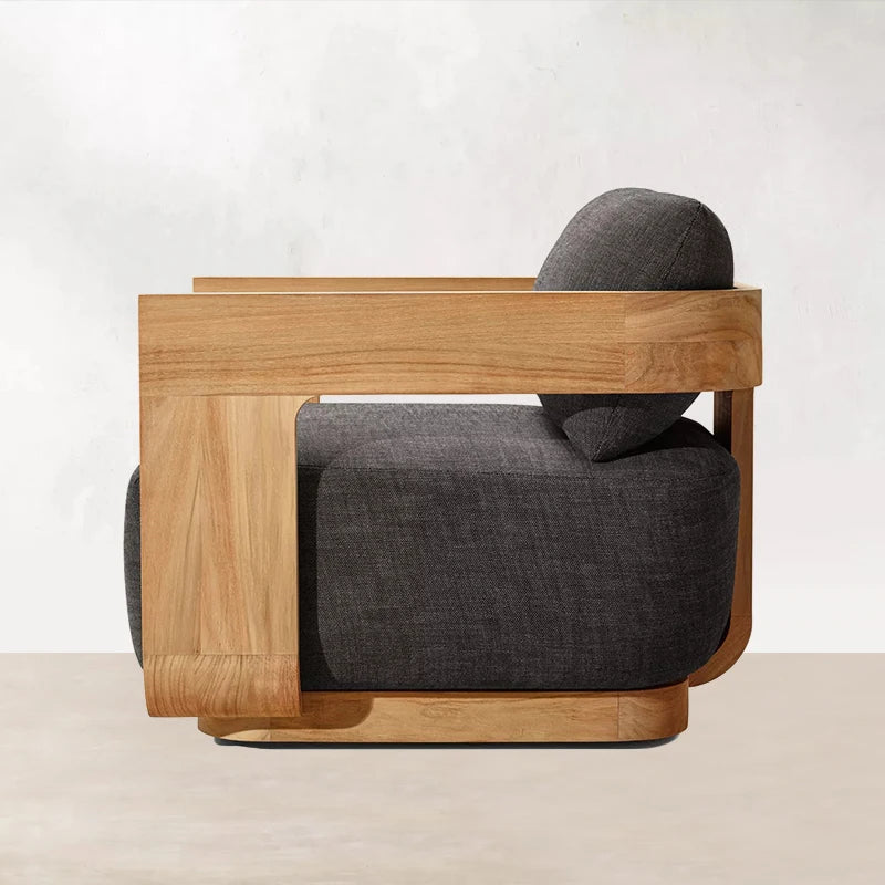 Sofas, solid teak outdoor furniture, factory direct sales, suitable for gardens, courtyards, parks and hotels; high-end sofas