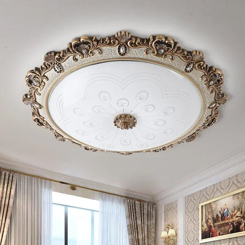 GemSpark European Style Ceiling Lamp With LED Resin Fixture