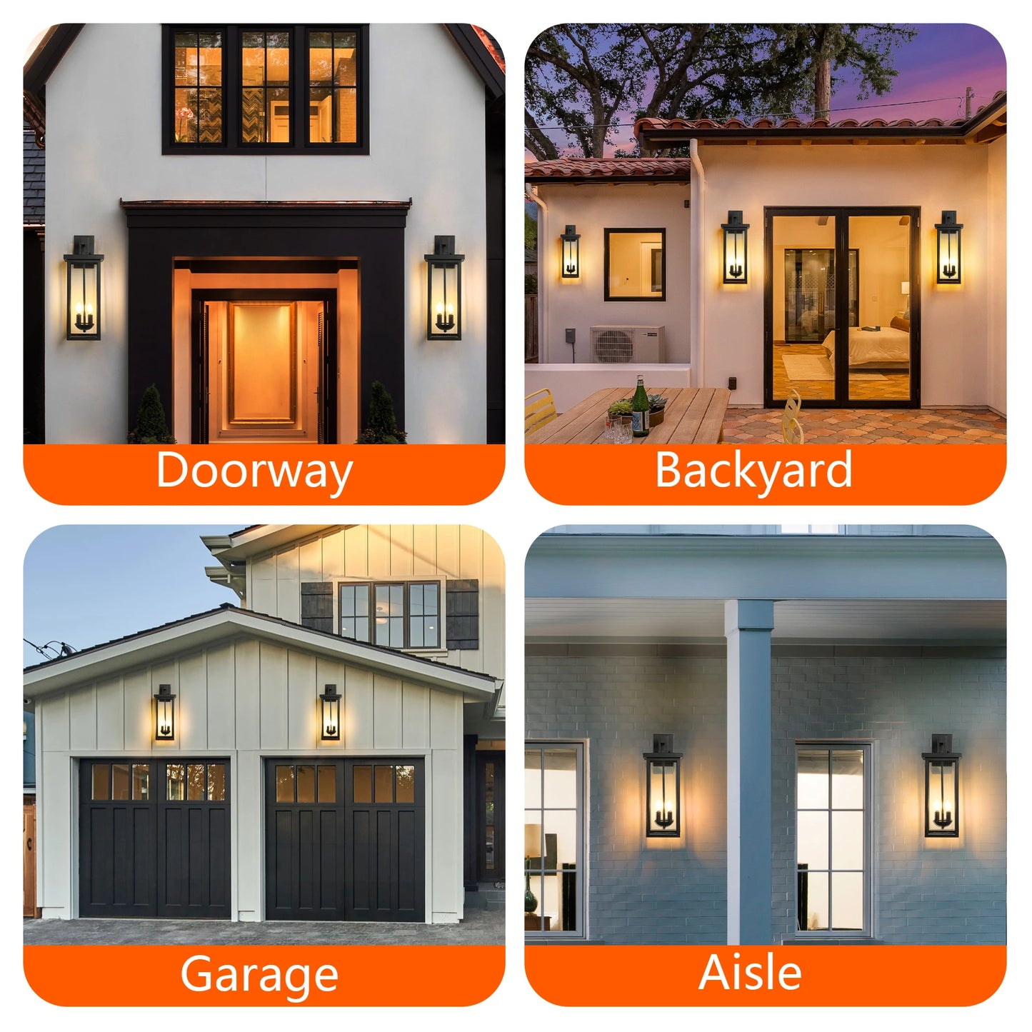 ARLGSITE Outdoor Wall Lantern With Dusk To Dawn Sensor Weatherproof