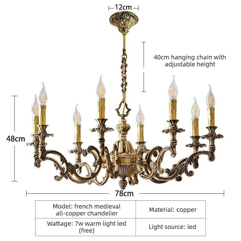 Minimalist Copper Pendant Chandelier for Dining Room and Living Spaces