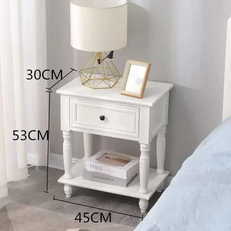 Accent Save Space Night Table American Style Storage Trendy Luxury Nightstand Drawers Organizer Mesa De Noche Trendy Furniture