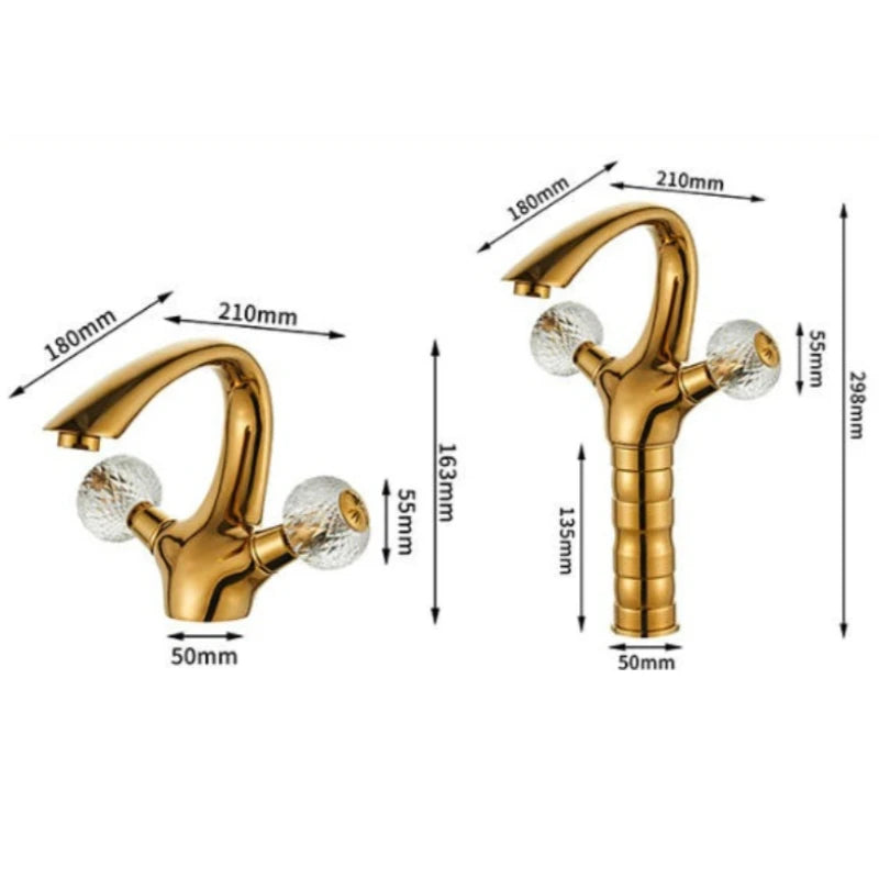 Smvp Golden Bathroom Washbasin Faucet Modern Multifunctional Hot Cold Mixer