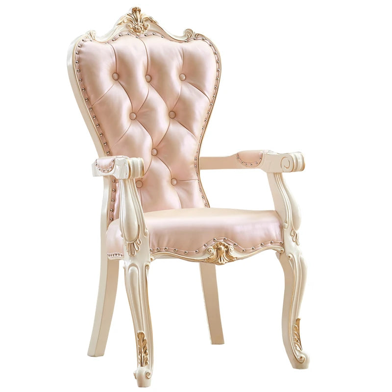 DUTRIEUX European Solid Wood Dining Chair Princess Lazy Throne