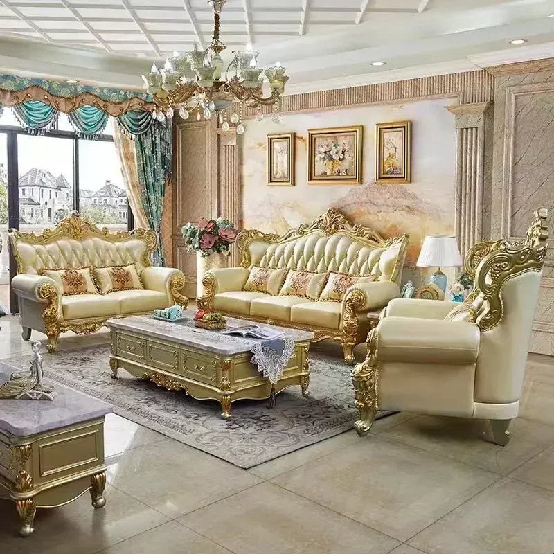 Wood Design Reclining Sofa Set For Modern Nordic Living Room