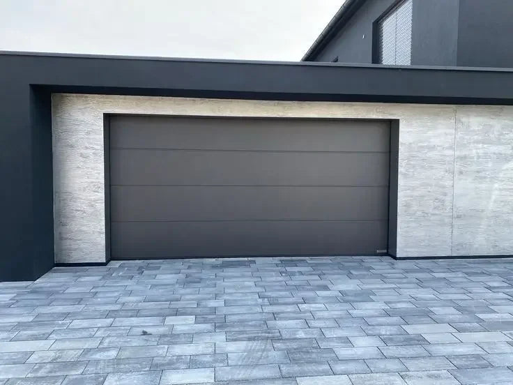 Customized Steel Garage Doors Heat Insulation Wood Grain Commercial Rolling Garage Door Courtyard Automatic Front Entry Doors