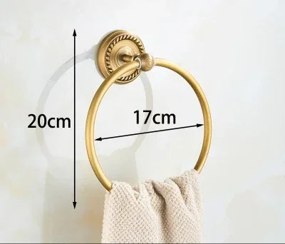 Brass Bath Accessories Set Towel Bar Towel Ring Paper Holder
