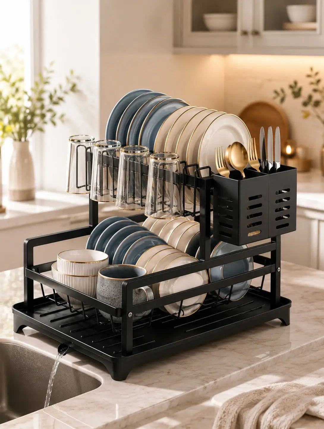 Stainless Steel Dish Drying Rack For Kitchen Countertop