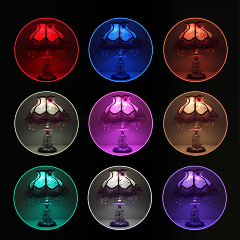 Nordic Retro Pink Table Lamps for Children's Bedroom Bedside Lamp Princess Room Decor Red Desk Lamp